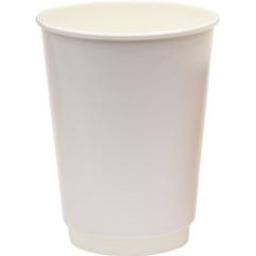 Стакан бумажный двухслойный белый, 300 мл