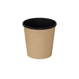 Супник бумажный 520 мл, чёрный