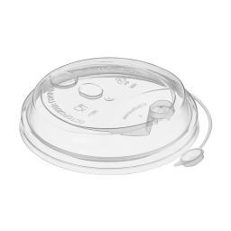 Крышка с питейником d-90, прозрачная