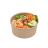 Супник бумажный 760 мл, крафт с едой