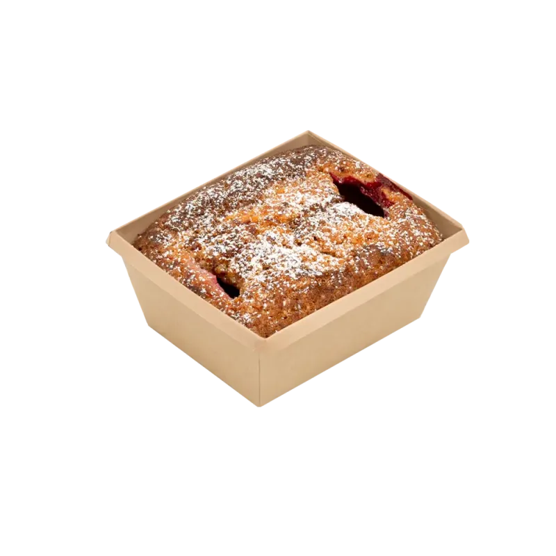 Контейнер бумажный 250 мл, крафт c выпечкой