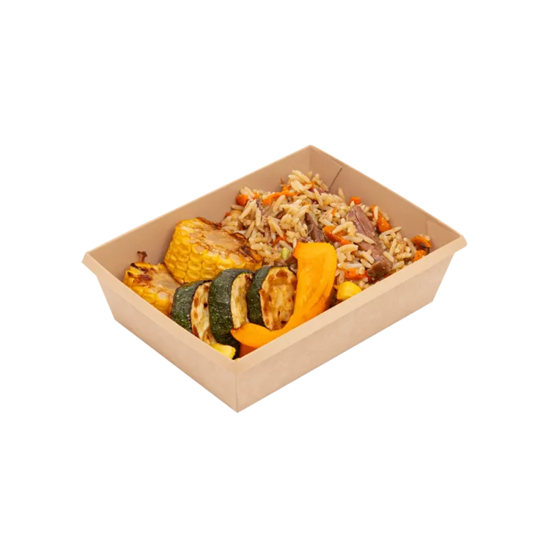 Контейнер бумажный 500 мл, крафт 4