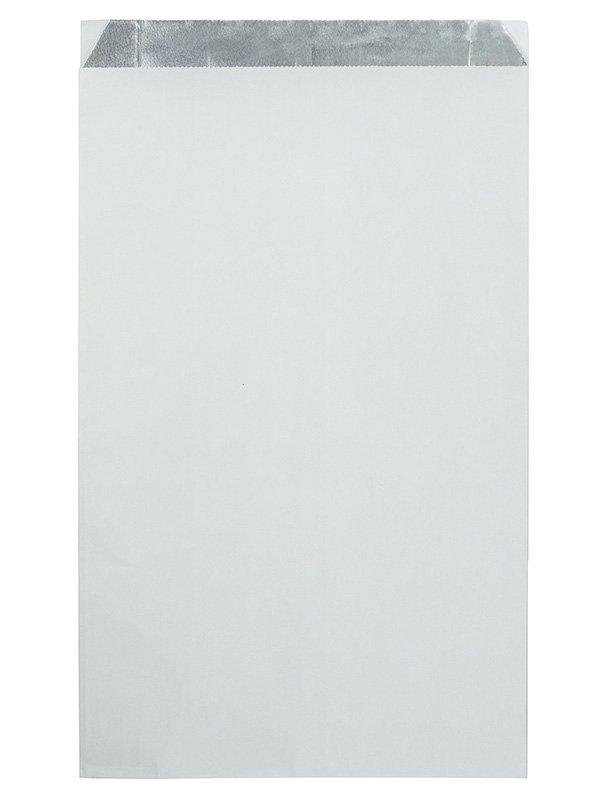 Пакет бумажный фольгированный, 200х50х330, белый 