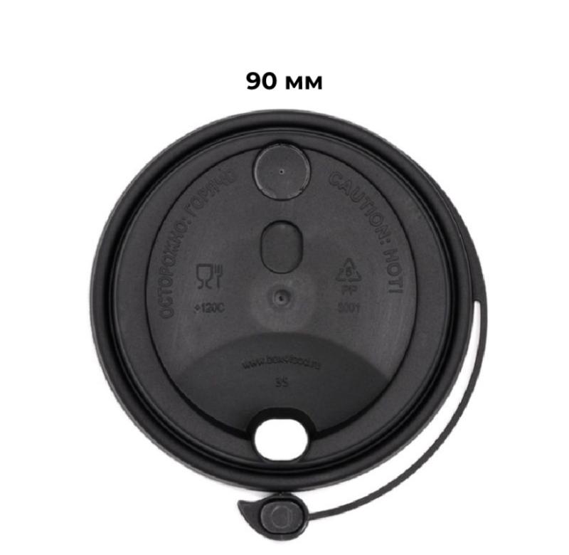 Крышка с питейником d-90, черная