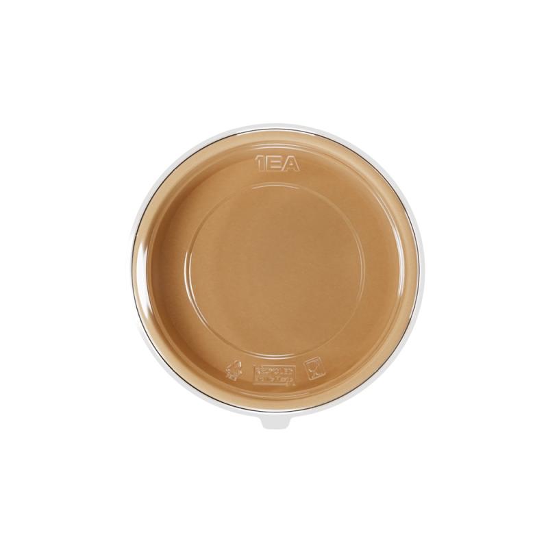 Супник бумажный 760 мл, крафт с крышкой вид сверху 2