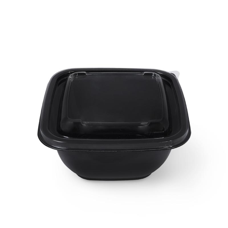 Контейнер 1212-375 мл, черный, "Кубик"